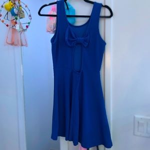 Blue Bow-Back Dress in size medium